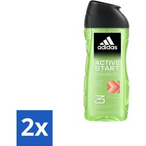 Adidas Shower Gel Active Start 250 ml - Voordeelverpakking - 2 stuks