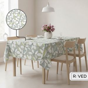 Raved - Tafelzeil - Lichtgroene Bladeren - 140 cm x 270 cm - PVC - Afwasbaar