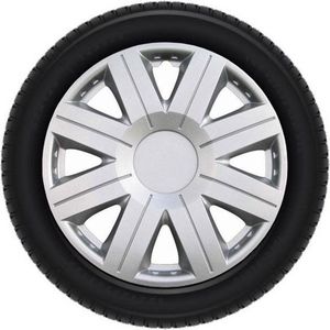 Tip-it - Wieldoppen 14 inch - 4 stuks - Kliksysteem - Zilvergrijs