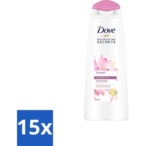 Dove Nourishing Secrets - Shampoo - Roze lotus & Rijstwater - 250 ml - Bulkverpakking - 15 stuks