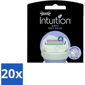 Wilkinson Sword - Navulmesjes - Intuition Mesjes Dry Skin - Verzachtend - 3 mesjes - Bulkverpakking - 20 stuks
