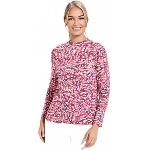 Bedrukt onderhemd met lange mouwen en opstaande kraag