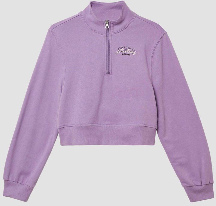 Sweatshirt - Cropped - Met Opstaande Kraag - Zacht - Geborsteld