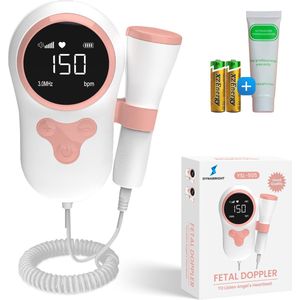 DynaBright Doppler Heartbeat - Doppler Baby - Baby Hartje Monitor - Inclusief 30ML Ultrasound Gel - Incl. 2 batterijen - Fetal Doppler - Zwangerschap - Echo Apparaat - Babyshower