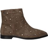 Lazamani - Enkellaarsjes - Taupe - Suède met Studs