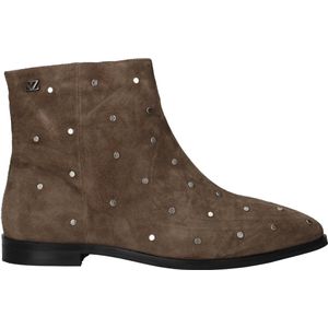 Lazamani - Enkellaarsjes - Taupe - Suède met Studs