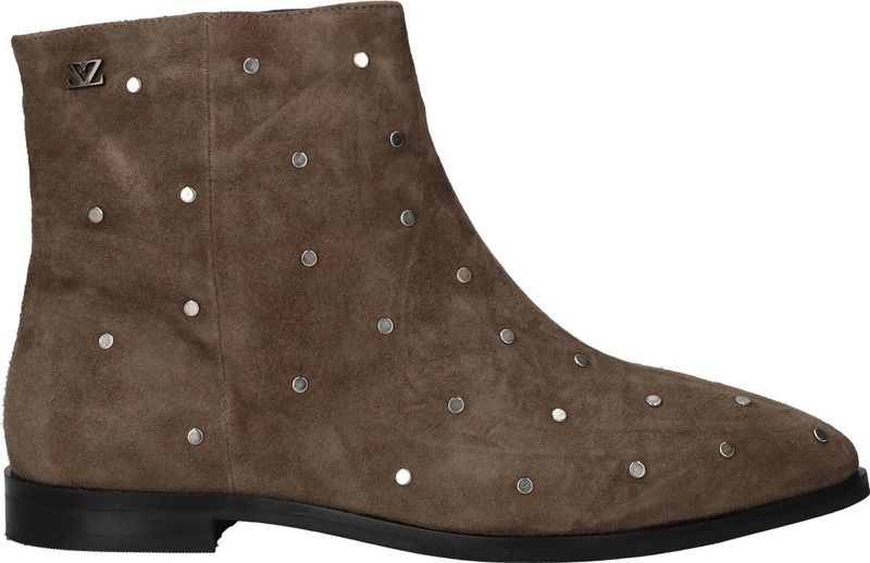 Lazamani - Enkellaarsjes - Taupe - Suède met Studs