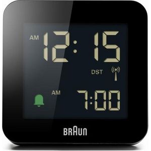 Braun BC09B-DCF - Wekker - Digitaal - Radiogestuurde tijdsaanduiding - Zwart