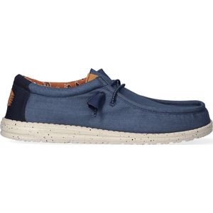 HEYDUDE Wally Washed Canvas Heren Instapper Navy