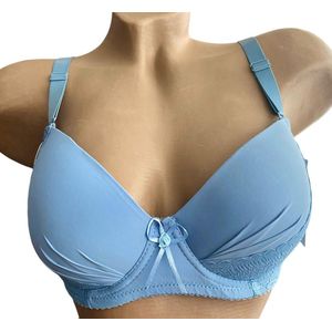 Dames Beha - Voorgevormd bh met beugel en kant - 88012 - 75C blauw
