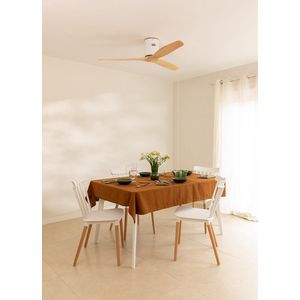 CREATE - Plafondventilator 40W silent Ø132 cm - Met Afstandsbediening - 6 Snelheden - Timer - Zomer/Winter functie - Wit- WIND CALM