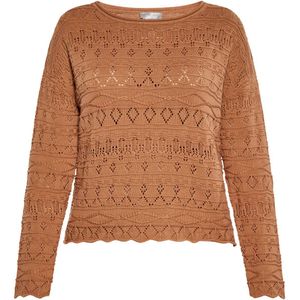 usha - Jumper - Gebreide Trui - Opengewerkt - Ronde Halslijn - Lange Mouwen