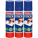 3x Tesa lijmstift 10 gram - Hobbymateriaal/knutselbenodigdheden - Lijmstiften - Plakken/lijmen - Knutselen - Knutsellijm voor kinderen/jongens/meisjes