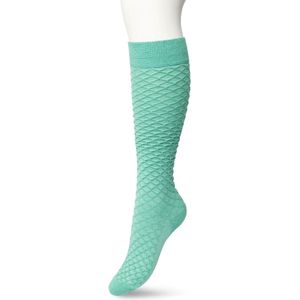 Bonnie Doon Bio Kabel Kniekousen Dames Groen maat 36/42 - Kabel patroon in Ruit Vorm - Biologisch Katoen - Uitstekend draagcomfort - Cable Knee High - OEKO-TEX - Gladde Naden - Duurzaam Huidvriendelijk Bio Katoen - Malachite Green - BP211506.277