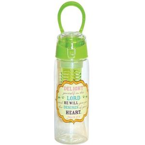 Delight yourself in the Lord - Green  Water bottle - Infuser
