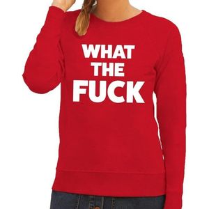 What the Fuck tekst sweater rood dames - dames trui What the Fuck XXL