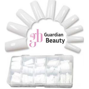 Nageltips Half Cover Wit | 500 stuks Inclusief nagellijm - Kunstnagel Set - Plaknagels - Nepnagels