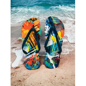 Owniez Flip Flops - Oeps Paint Slippers - Heren - Comfortabele en Duurzame Slippers - Maat 45/46