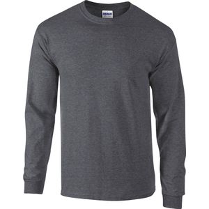 Gildan Ultra Cotton™ Classic Fit Adult Long Sleeve T-Shirt GI2400 - Dark Heather - XXL