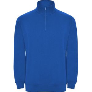 Kobalt Blauwe sweater met halve rits model Aneto merk Roly maat M