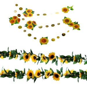 1 slinger kunstmatige zonnebloemen - zonnebloemdecoratie voor thuis .