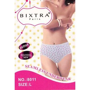 Dames Slip Hoge taille | kleuren mix | 6-Pak | Maat 3XL | Dames ondergoed | Dames slips | Ondergoed dames volwassene | Ultra comfort | Katoen |HQ | afwerking met hartjes | Klasieke slip