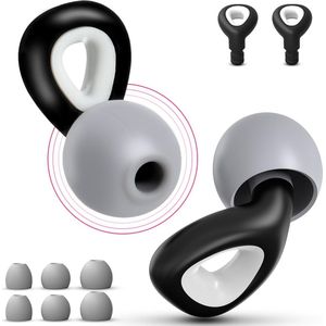 MR. PANACHE Oordoppen - Oordopjes Slapen - Oordoppen Slapen - Oordoppen Snurken -Geluidsdempende Oordopjes - Slaap Oordopjes - Oordopjes Festival - Anti Snurk - Sleep Plugs - Slaapoordoppen - BPA vrije Siliconen - Hoge Geluidsdemping (26dB) - Zwart