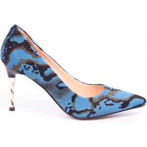 Zerba - Dames Pumps - Maat 41 - Blauw Leer - Erentino