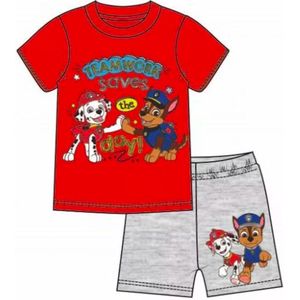 Paw Patrol  pyjama - Shortama - Rood - Maat 128 / 8y