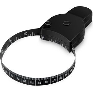 BOTC Omtrekmeter - Meetlint - Omvang Meetlint - Body Mass Tape - 150 cm - Zwart
