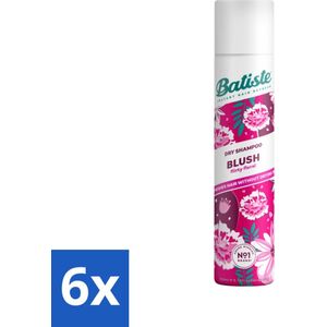 Batiste - Blush - Droogshampoo - Bloemige Geur - Frist Op en Geeft Textuur - 200ml - Voordeelverpakking - 6 stuks