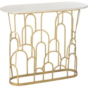 J-Line console Moza - metaal/marmer - goud
