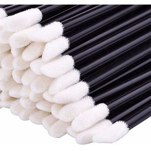 Scoby - Make-up borsteltje - Lipgloss applicator - Oogschaduw kwastje - Make-up Tool - 9CM - 50 Stuks - Zwart