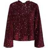 PIECES - PCKAM - Blouse - Donkerrood - Lange Mouw