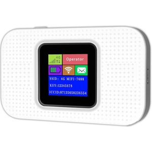 Eisenz MiFi Pro 3000 – 4G Draagbare WiFi Router – 10 Devices – 3000mAh – Simkaart / Hotspot – Wit