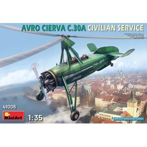 1:35 MiniArt 41006 Avro Cierva C.30A Civilian Service Plastic Modelbouwpakket