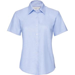 Russell Collectie Dames/Dames Korte Mouw Easy Care Oxford Shirt (Oxford Blauw)