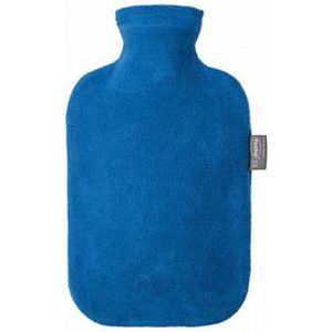 Fashy warm water kruik - Fleece hoes blauw- 2 liter