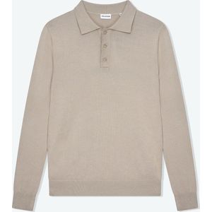 Solution Clothing Ralf - Casual Poloshirt - Regular Fit - Lange Mouwen - Volwassenen - Heren - Mannen - Beige - M