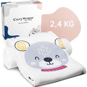 CozySense - Verzwaringsdeken Kind - 2,4 kg - Zwaartedeken met GLASS-Flow® Drukverdeling - Wasbare Hoes - Hypoallergeen