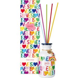 geurstokjes love is love rainbow 240 ml- vanille - aardbei - rode bloemen