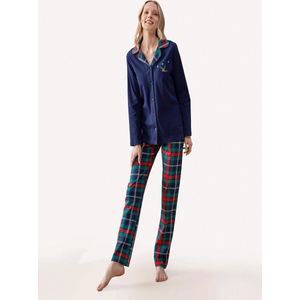 Feyza - Pyjama Set Voor Dames, Lange Mouwen - S