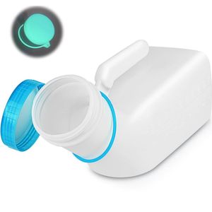 Plasfles - Blauw - Draagbare Plasfles Mannen - 1000 ML - Hoogwaardig Plastic