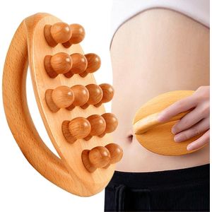 Houten Massage Body Borstel - Cellulitis Massager - voor Cellulite Remover - Houttherapie Massage Tools - Spierpijnverlichting - Lymfedrainage Massager