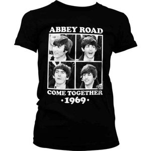 The Beatles Dames Tshirt -L- Abbey Road Come Together Zwart