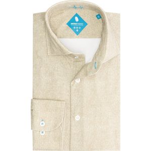 Performance Overhemd Herringbone Beige (7.22.025.702 - 348)