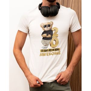 20 Jaar Verjaardag cadeau T-shirt - Wit T-shirt Heren - Maat S - Verjaardag Cadeau Mannen - Limited Edition