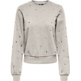 Only - Onlatika O-neck - Sweater - Pumice Stone - Glitter Embroidery