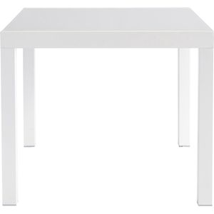 NATERIAL - Tuintafel uitschuifbaar LYRA - Uitschuifbare tafel voor 4 tot 6 personen - 90/160x90 - eettafel - aluminium - met glazen blad - wit