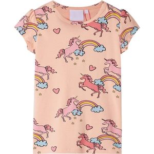 Kinderpyjama - Korte mouwen - Maat 104 - Lichtoranje